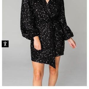 NWT Buddy Love Sequin Wrap Dress